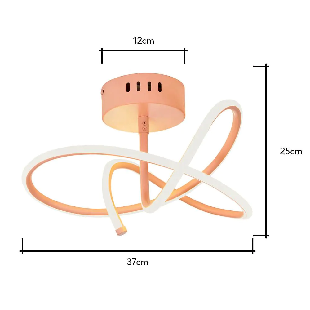 Glow Whirly Ceiling Light, Pink - Image 6