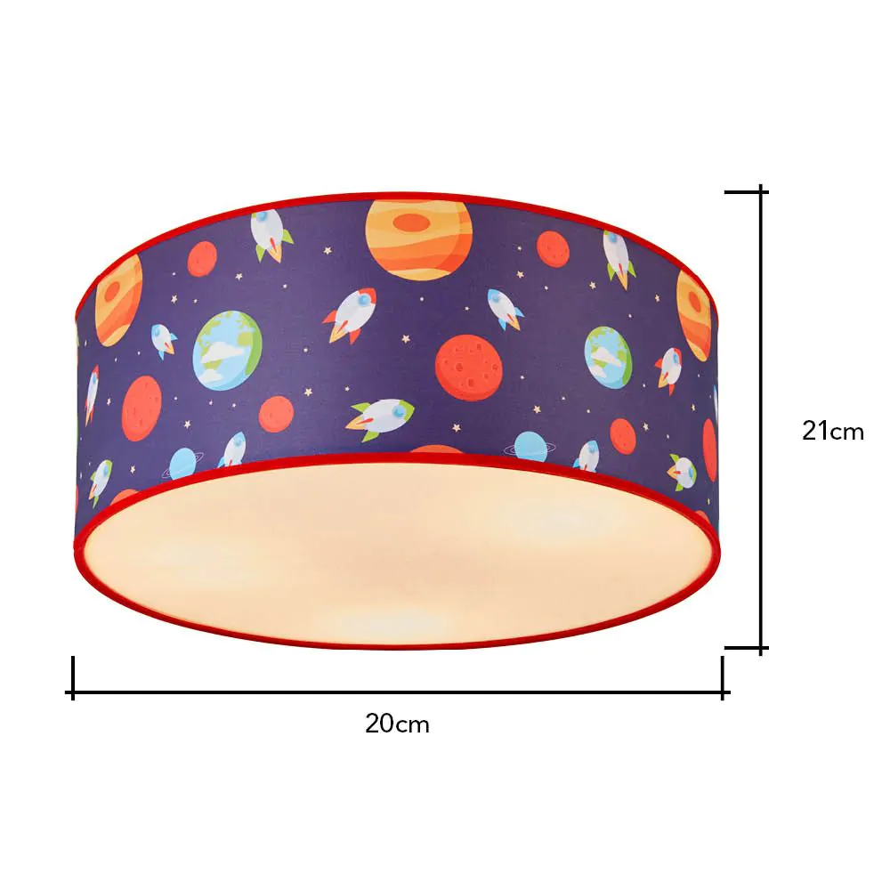 Glow Outer Space Flush Ceiling Light, Blue - Image 6