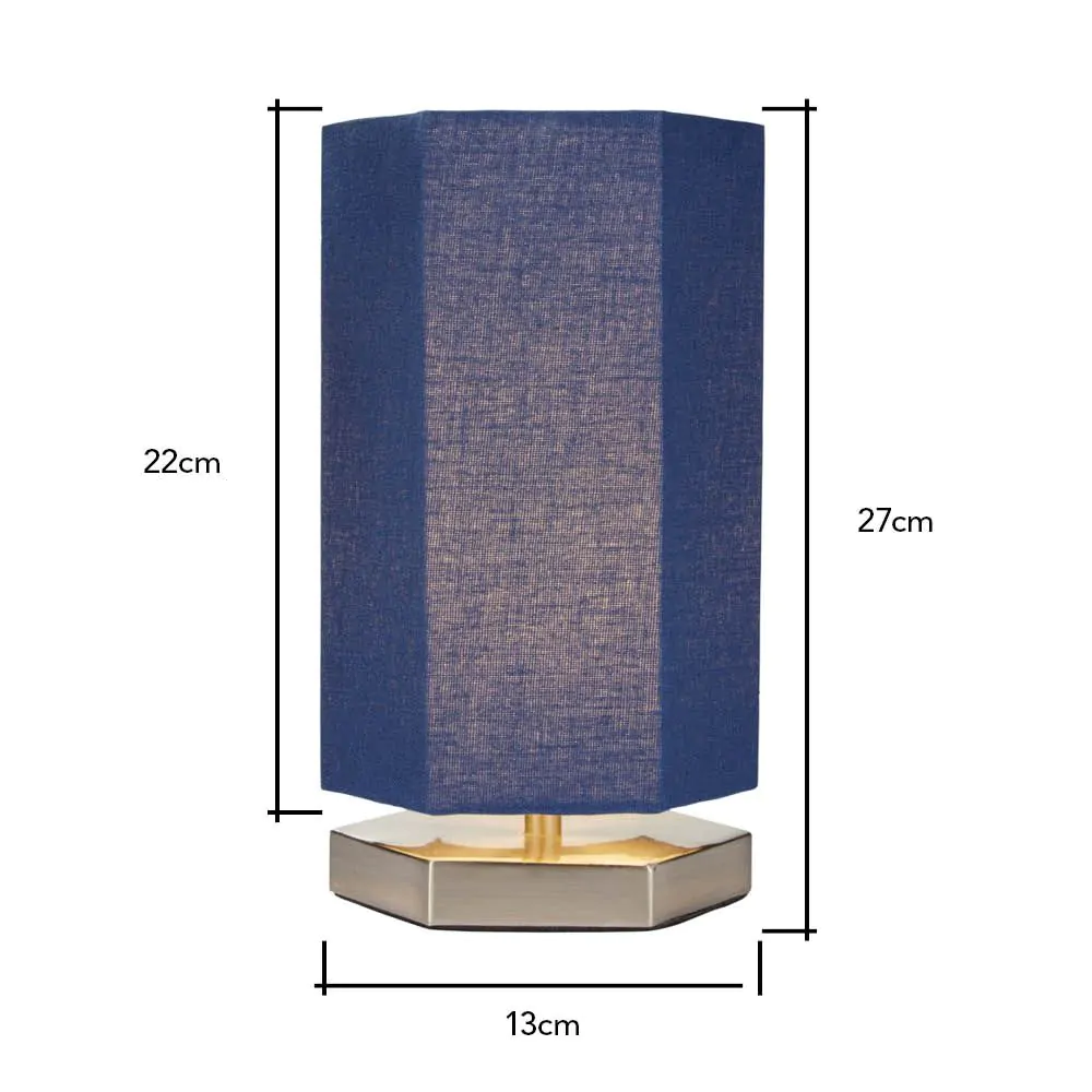 Glow Hexagon Table Lamp, Navy - Image 7