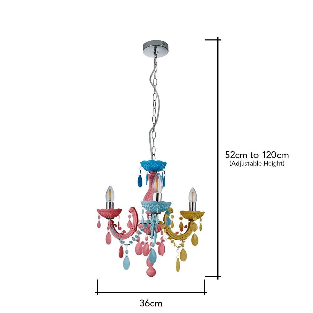 Glow Marie Funky Chandelier, Multi - Image 8