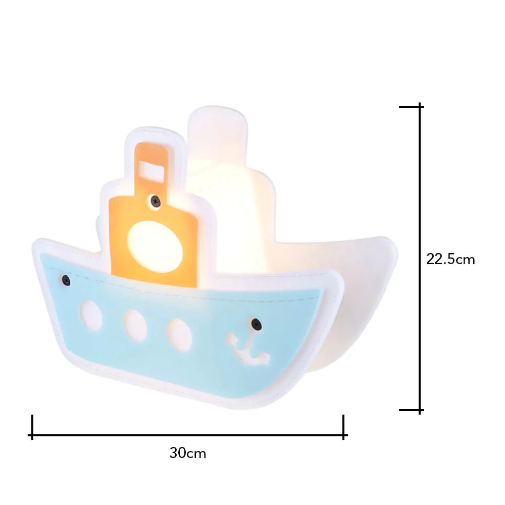 Glow Boat LED Table Lamp, White & Blue - Image 6