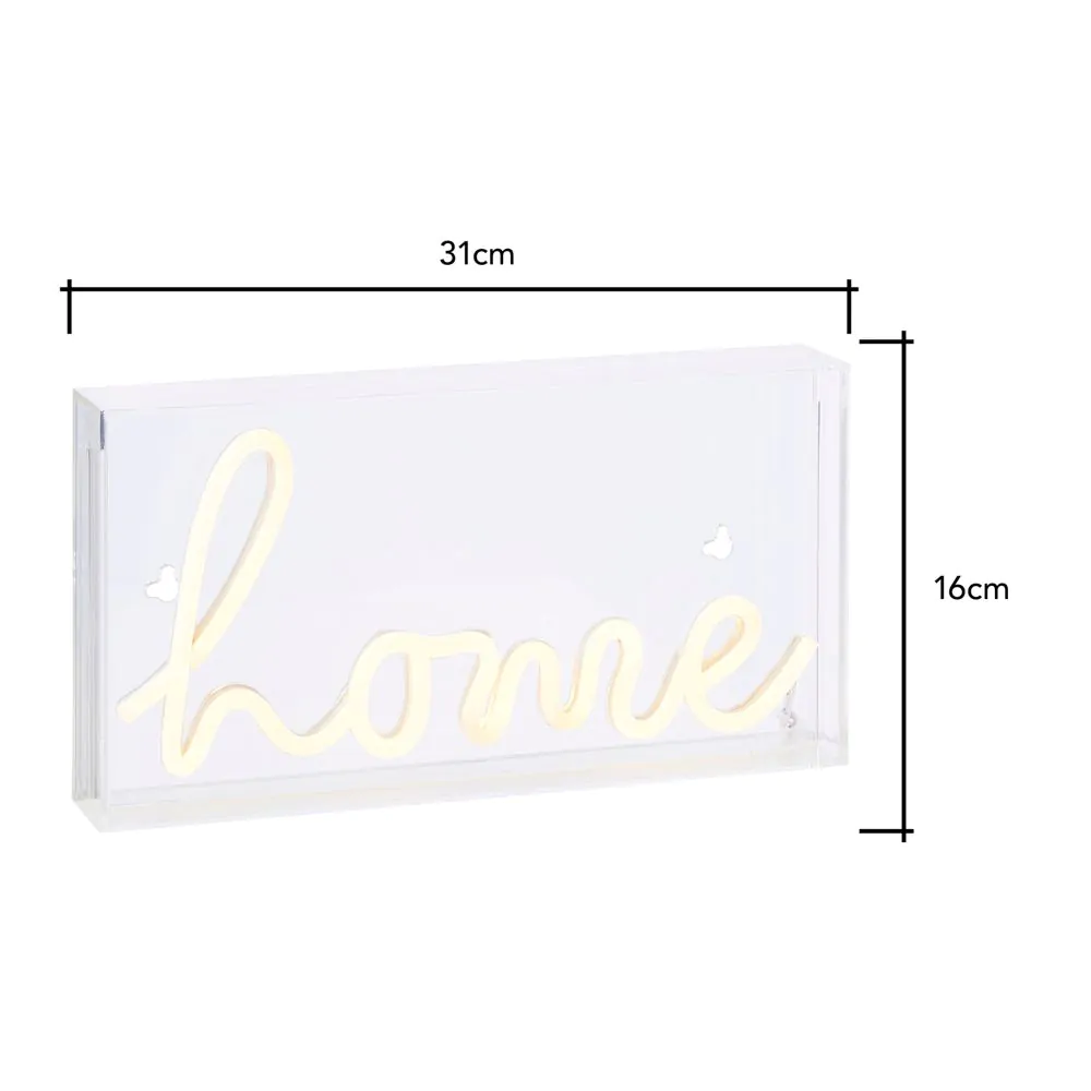 Glow LED Home Acrylic Neon Style Light Box, White - Image 7
