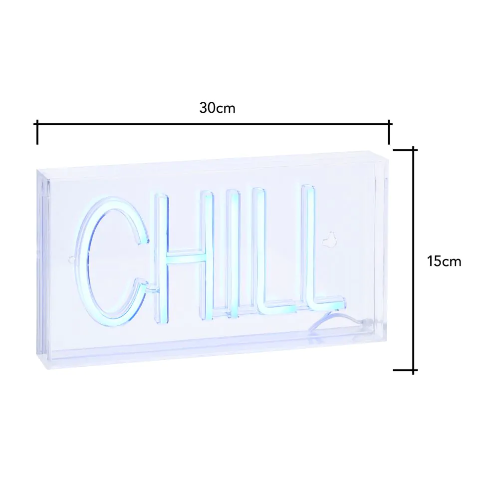 Glow LED Chill Acrylic Neon Style Light Box, Blue - Image 7