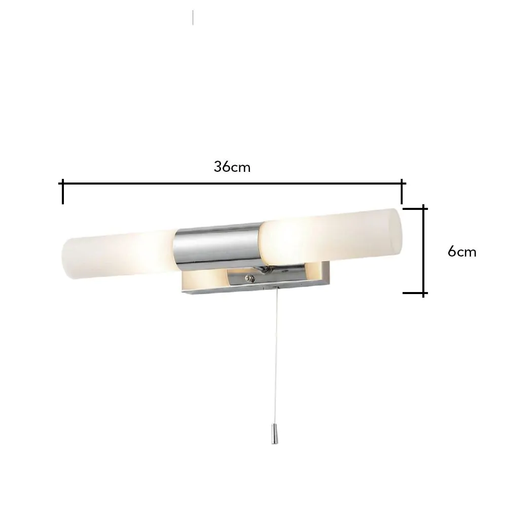 Capri Bathroom Wall Light, Chrome - Image 7