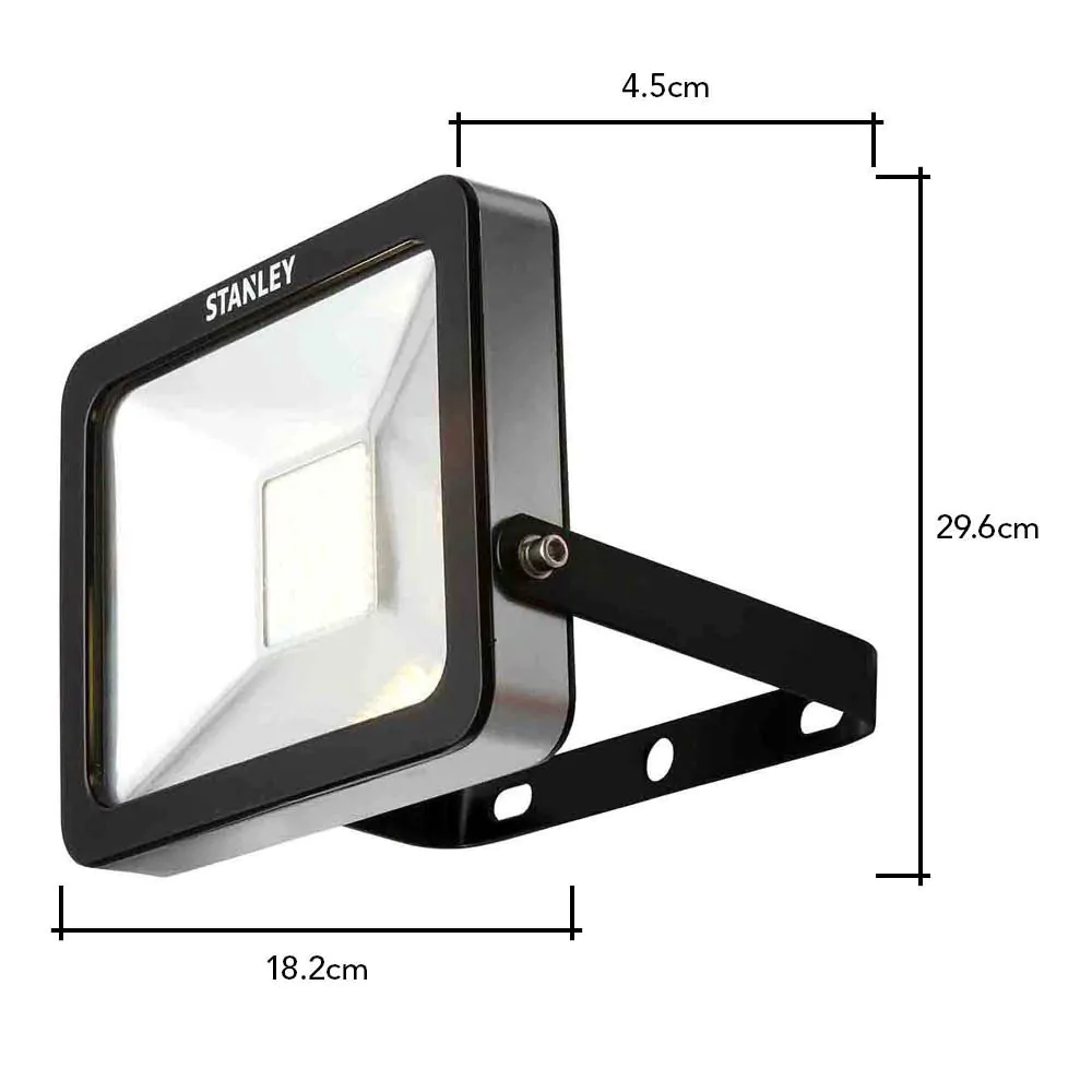 Stanley Zurich Outdoor 20 Watt LED Flood Light, Cool White, Black - Image 4