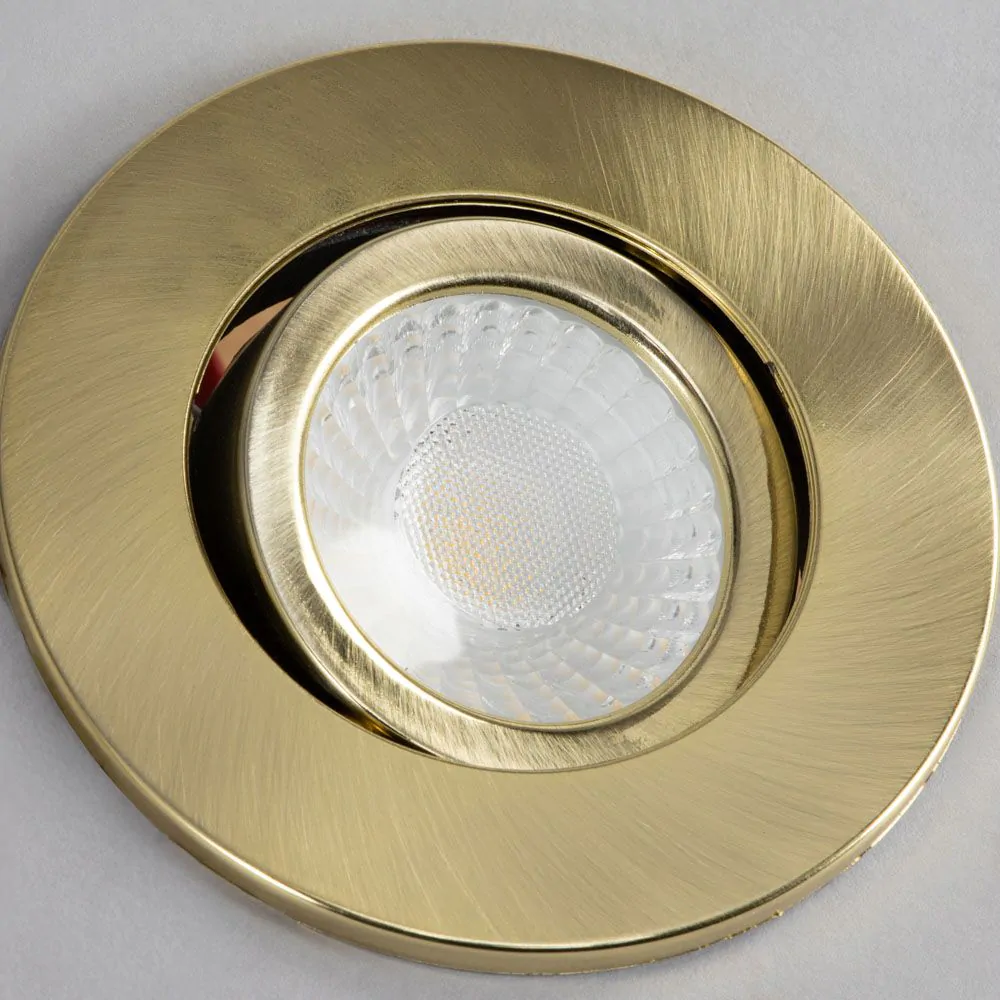 Cal Fire Rated LED IP65 Downlight, Satin Brass - Image 5