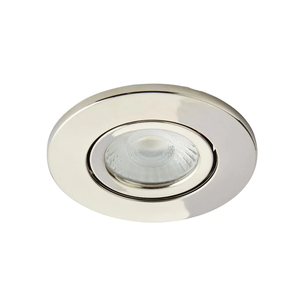 Cal Fire Rated LED IP65 Downlight, Satin Nickel