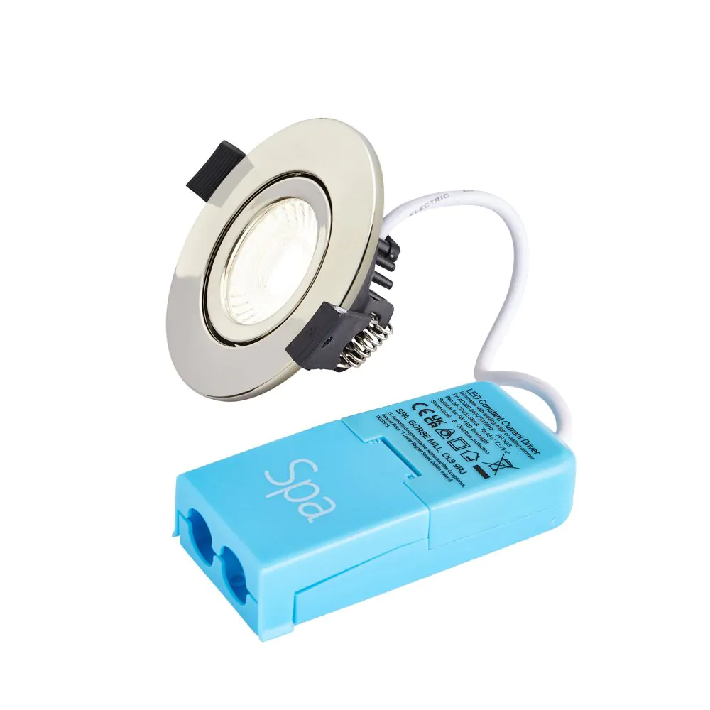 Cal Fire Rated LED IP65 Downlight, Satin Nickel - Image 6