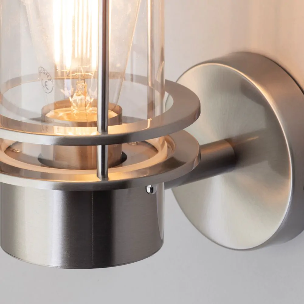 Canis Miners Style Outdoor Wall Lantern, Stainless Steel - Image 5