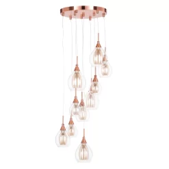 Carmella 10 Light Cluster, Copper