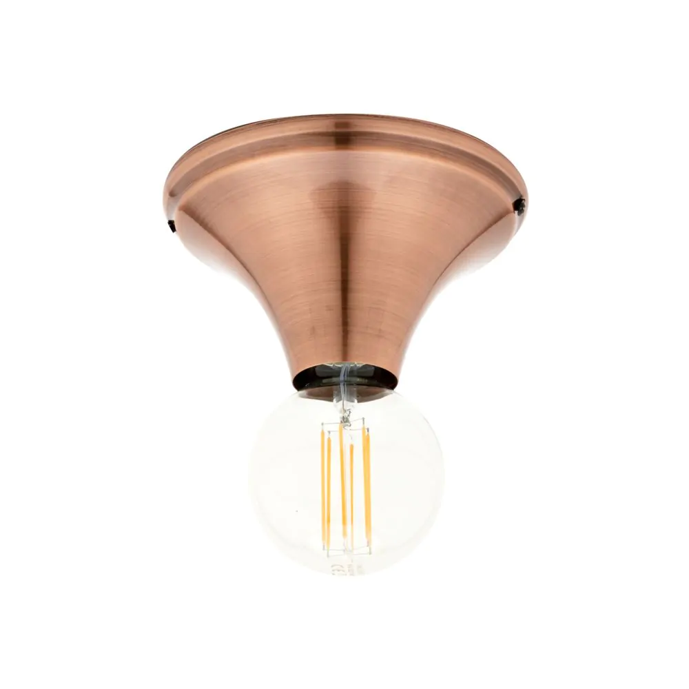 Carrie Ceiling Rose For E27 Lamps, Antique Copper