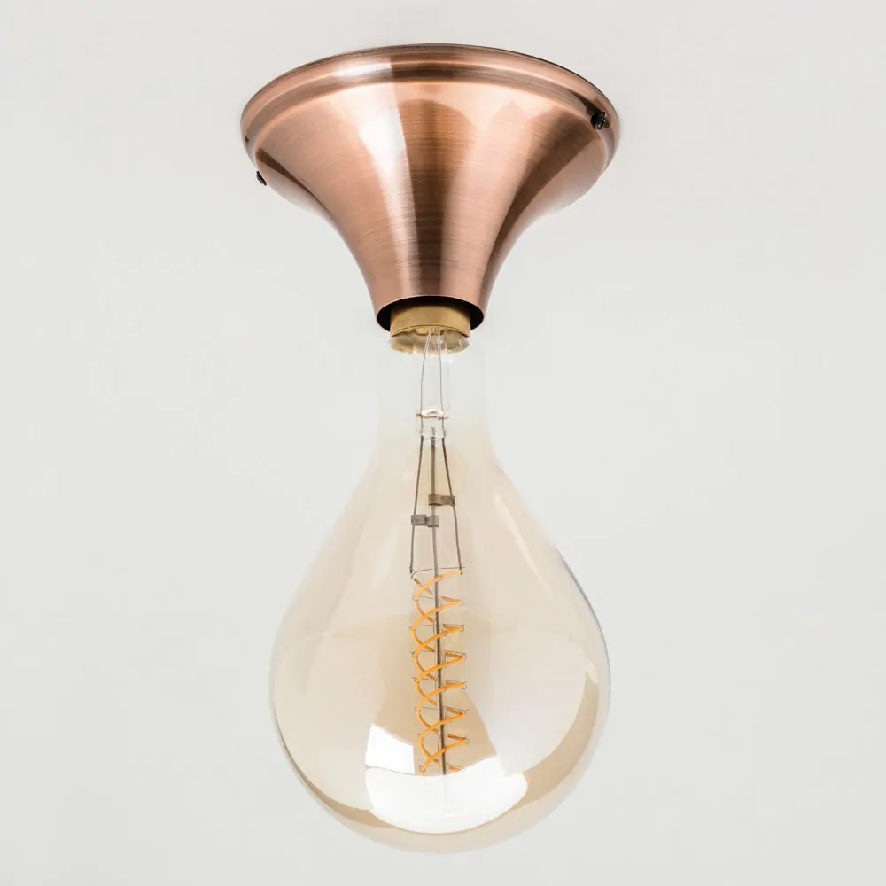 Carrie Ceiling Rose For E27 Lamps, Antique Copper - Image 4