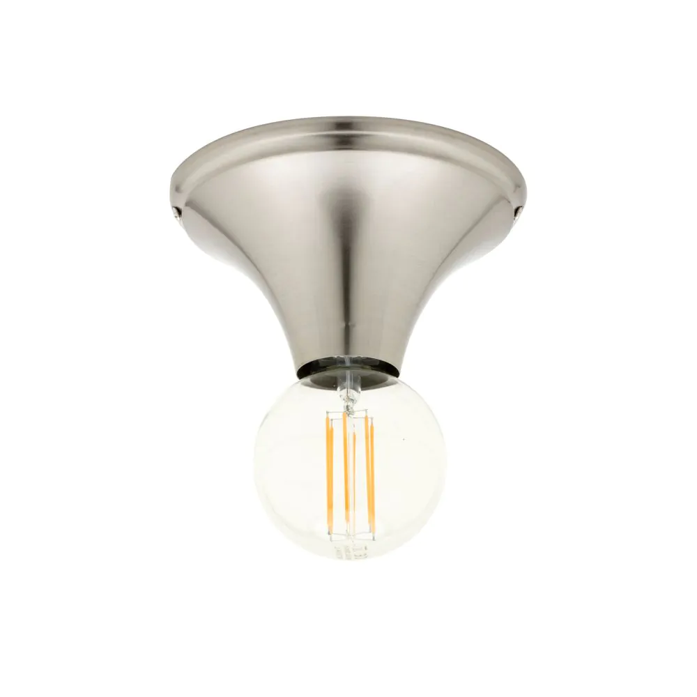 Carrie Ceiling Rose For E27 Lamps, Satin Nickel