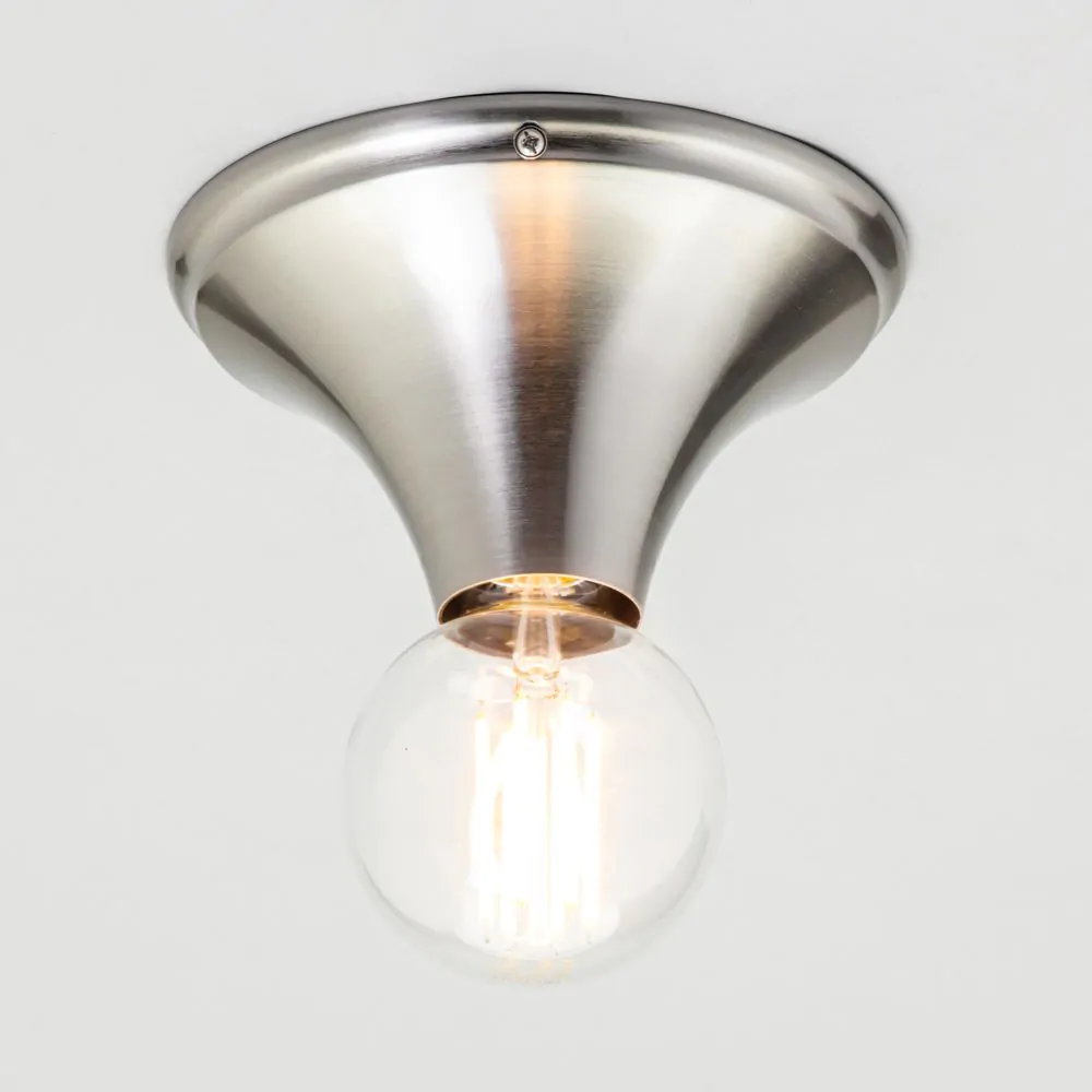 Carrie Ceiling Rose For E27 Lamps, Satin Nickel - Image 3