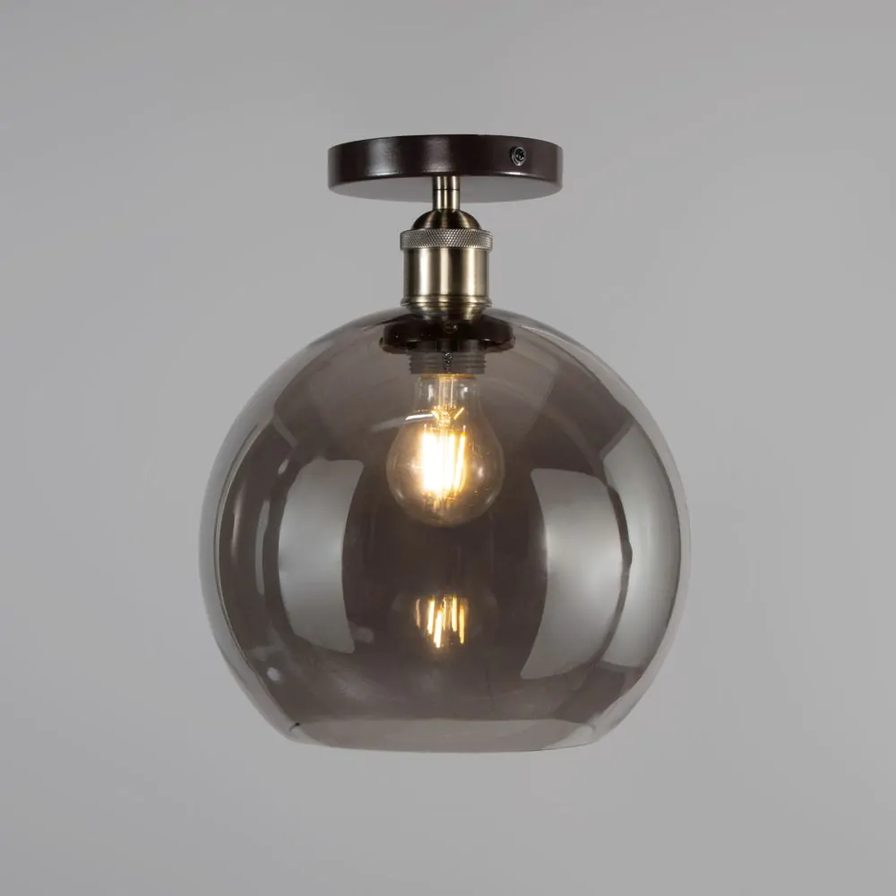 Carter Industrial Flush Ceiling Light, Bronze - Image 3