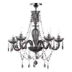 Charlotte Semi Flush Ceiling Light, Smoke