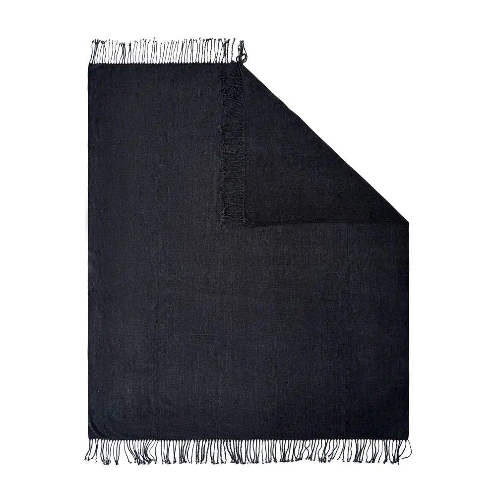 Chenille Throw, Charcoal - Image 2