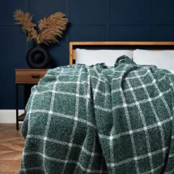 Chequers Throw, Green