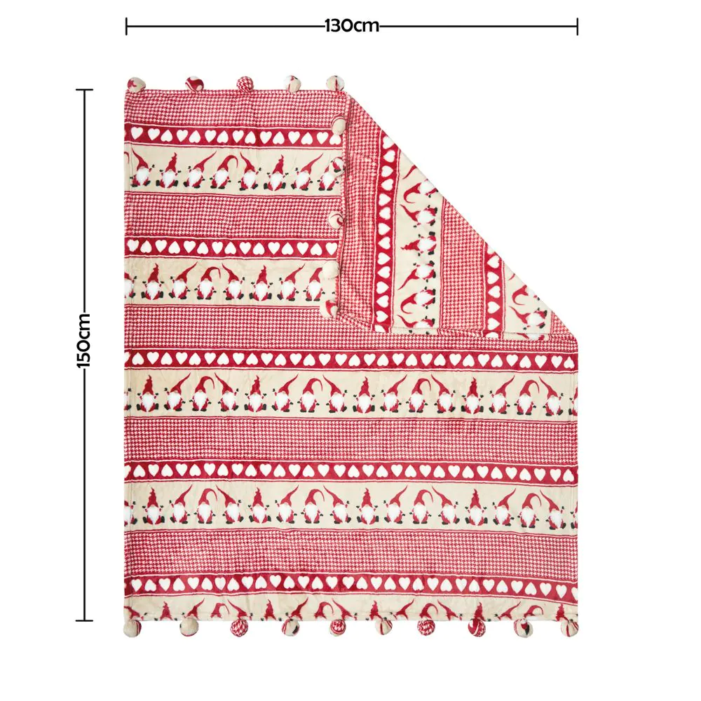 Christmas Gonk Throw, Red - Image 4