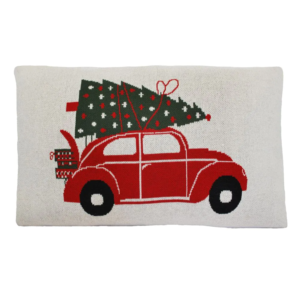 Christmas Tree On Car Cushion, Natural - Image 2