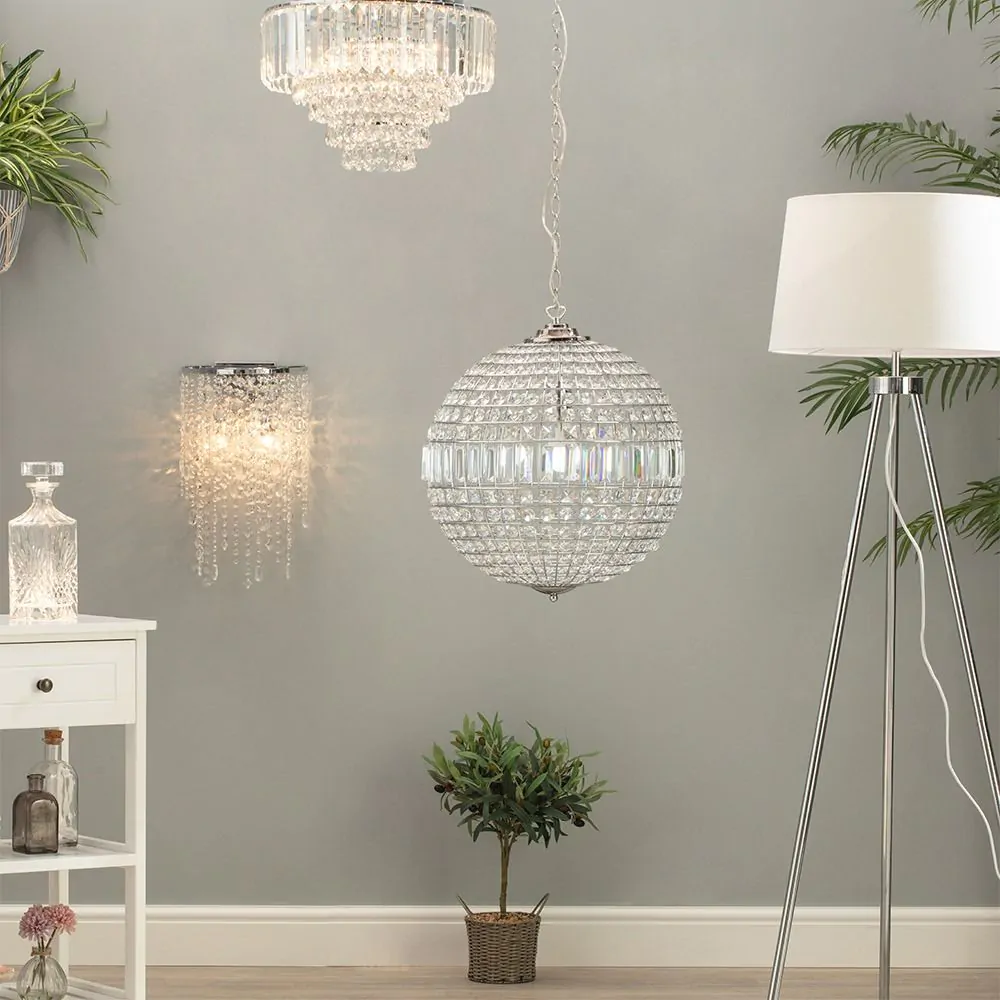 Paladina Flush Ceiling Light, Chrome - Image 6