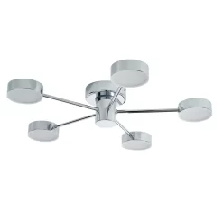 Cian Large LED Bathroom Flush Ceiling Light, Chrome