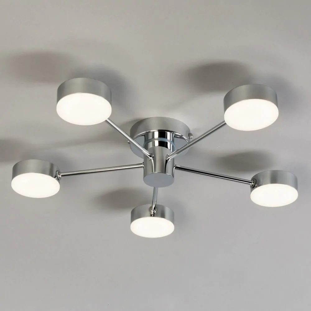 Cian Large LED Bathroom Flush Ceiling Light, Chrome - Image 3