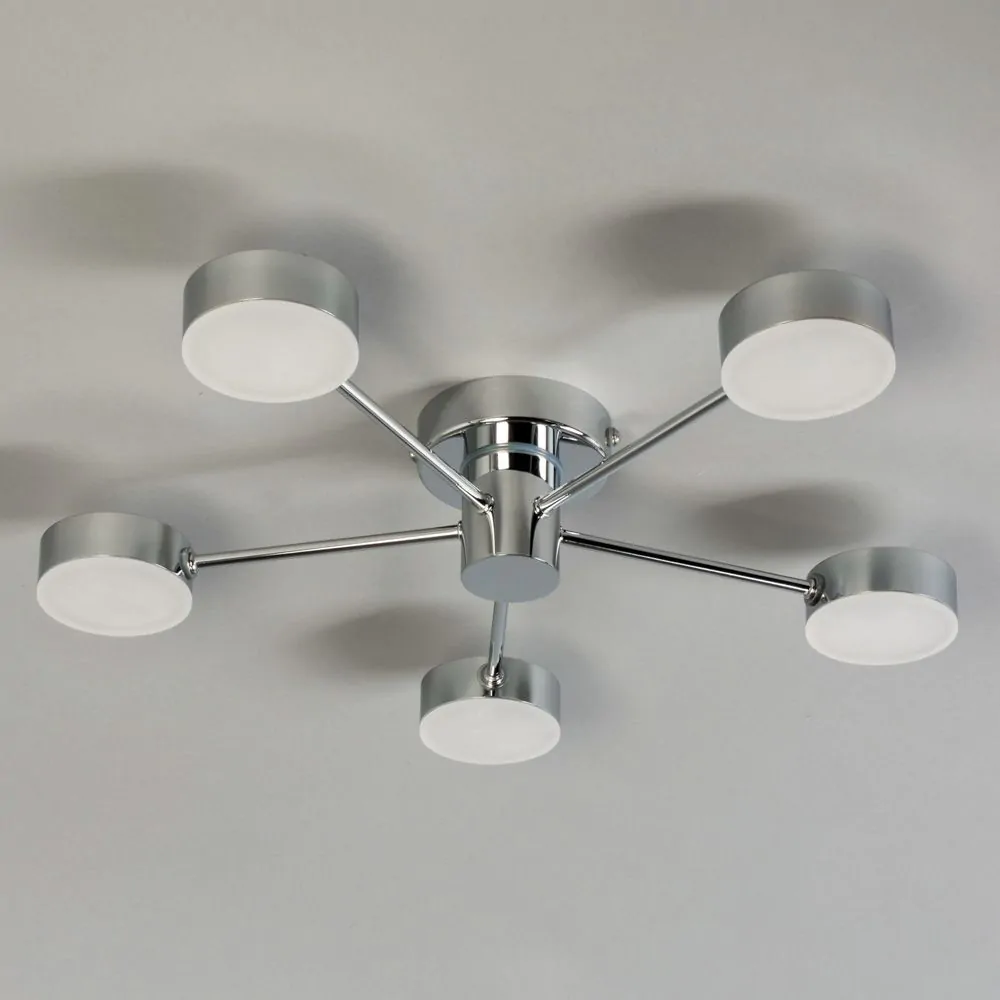 Cian Large LED Bathroom Flush Ceiling Light, Chrome - Image 4