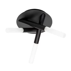 Cindy Bathroom Flush Ceiling Light, Matte Black