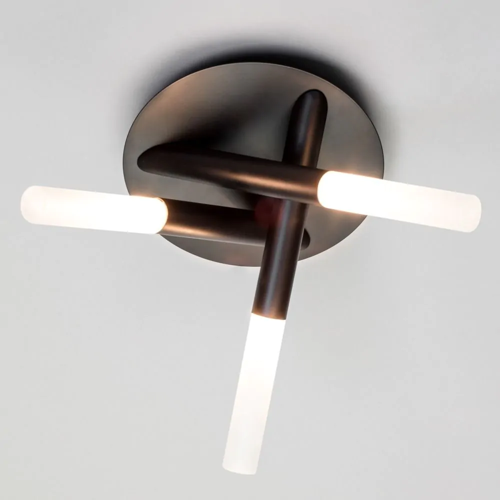 Cindy Bathroom Flush Ceiling Light, Matte Black - Image 3