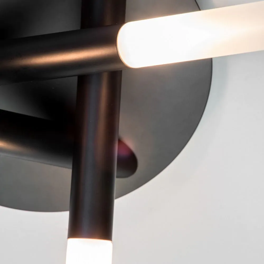 Cindy Bathroom Flush Ceiling Light, Matte Black - Image 5