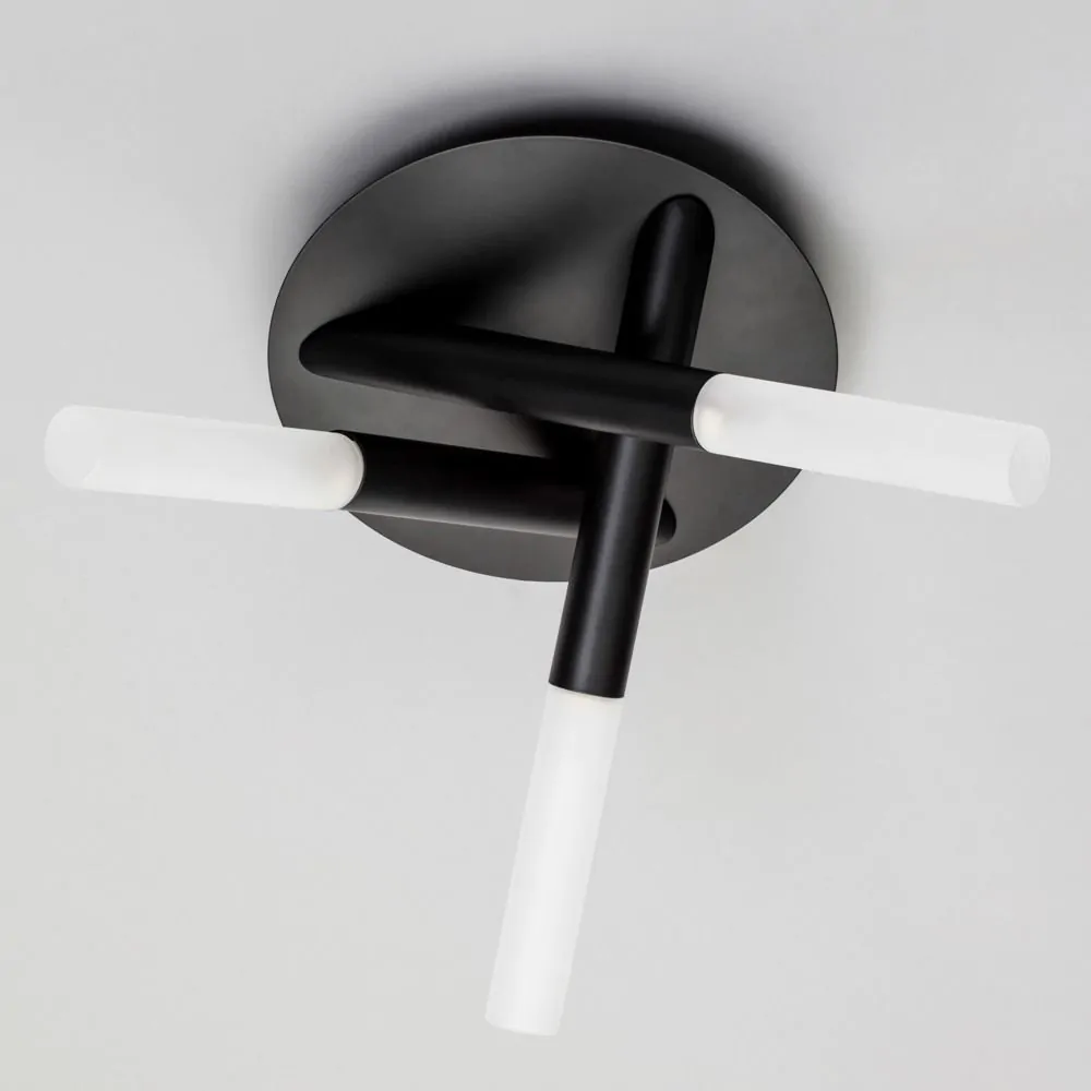 Cindy Bathroom Flush Ceiling Light, Matte Black - Image 4