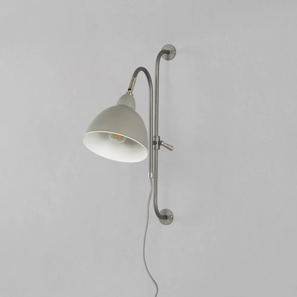 Clark Adjustable Plug-In Wall Light, Grey - Image 4