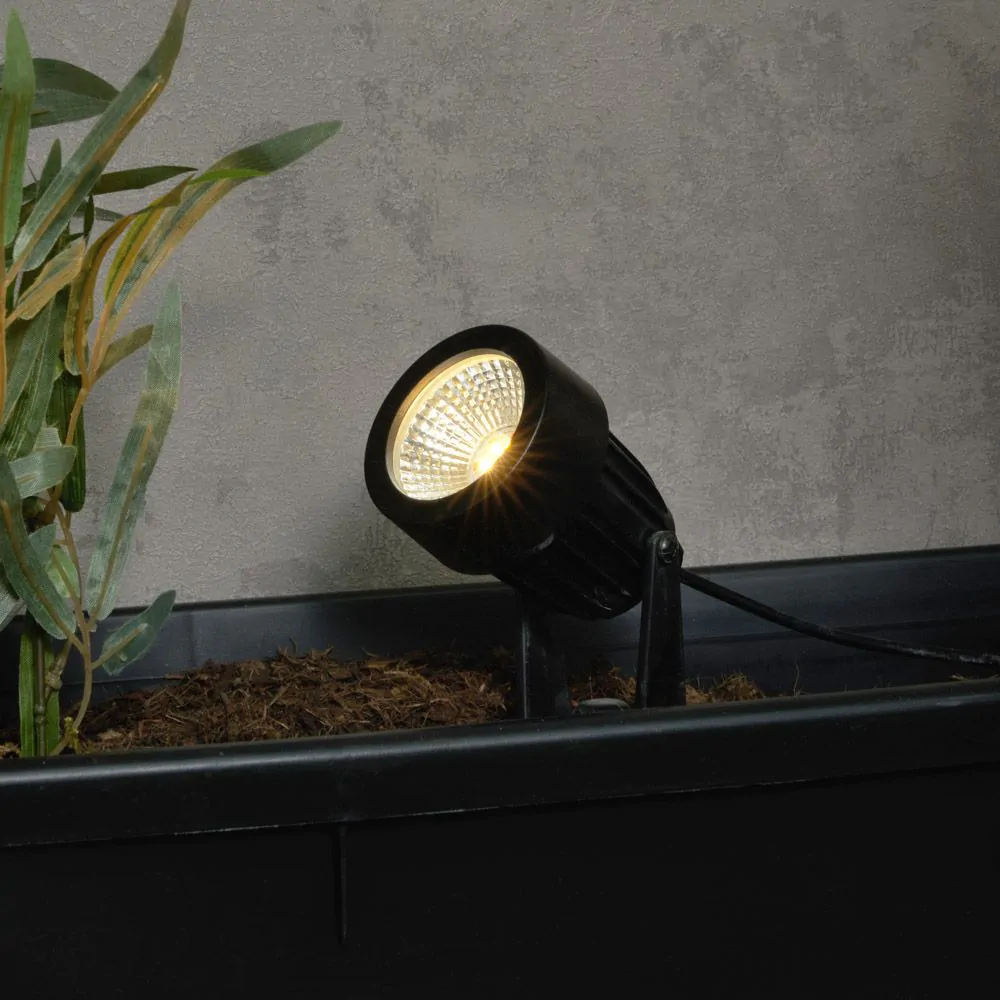 Claude RGB LED Outdoor Solar Garden Spike Light Kit, Black - Image 2