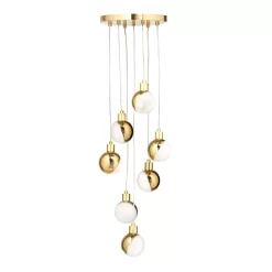 Cleveland Cluster Pendant, Brass