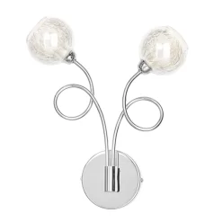 Cooper Wall Light, Chrome & Champagne