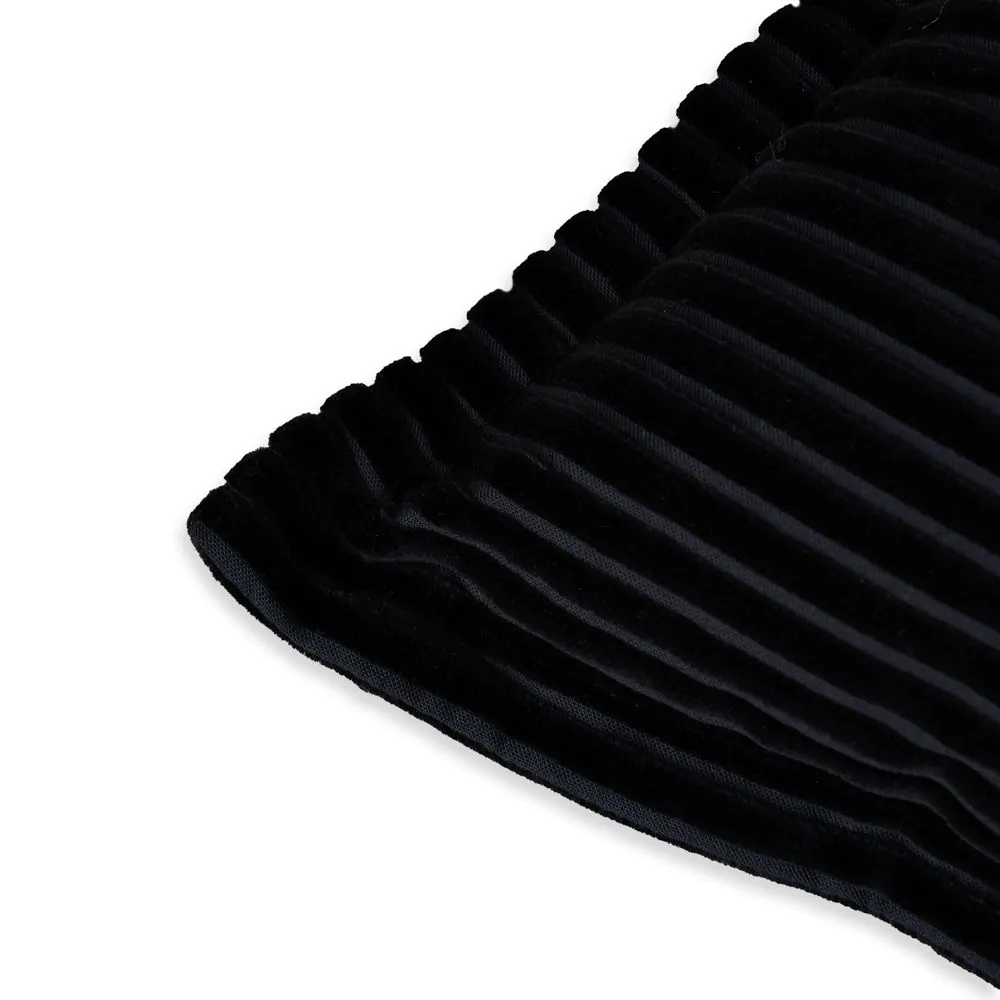 Corduroy Cushion, Black - Image 3