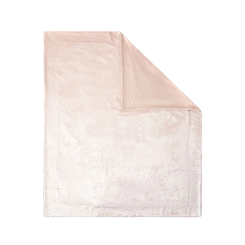 Crushed Velvet Throw, Blush - Image 2
