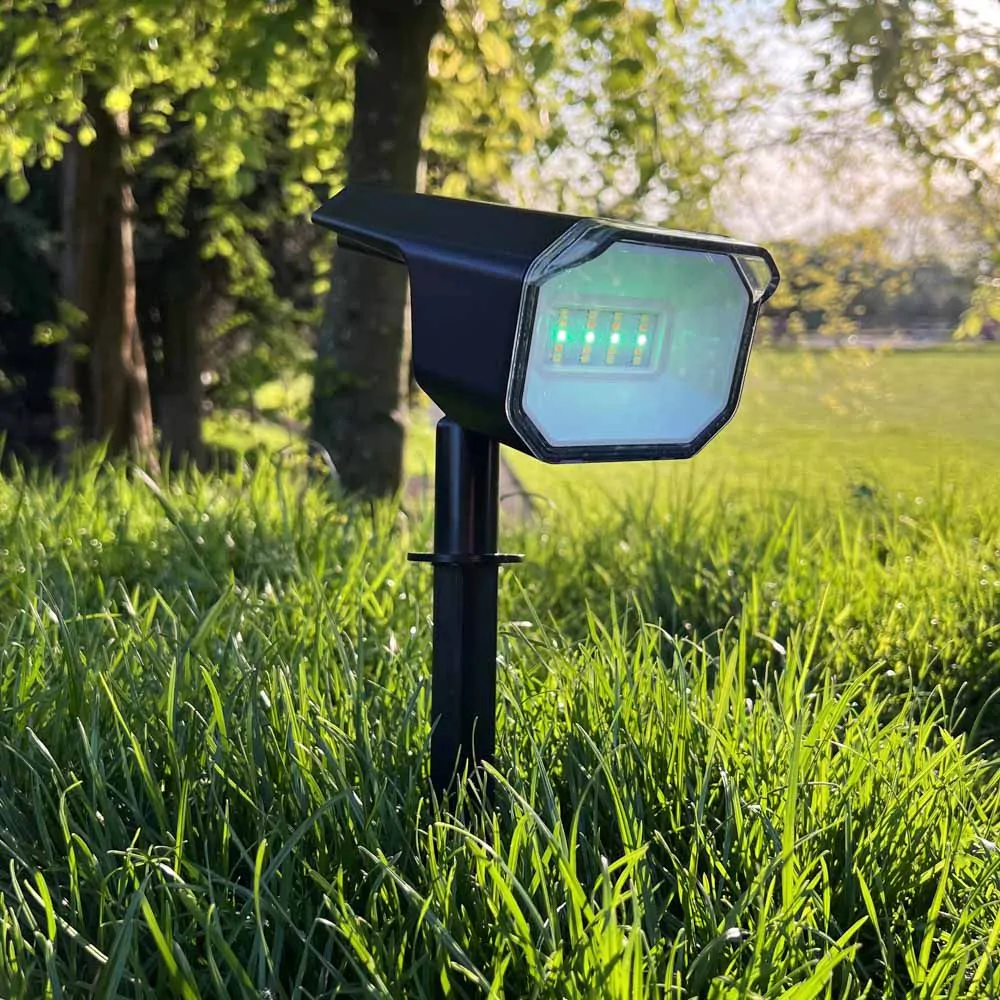 Danic LED Outdoor Solar Ground Spike Light, Black - Image 2