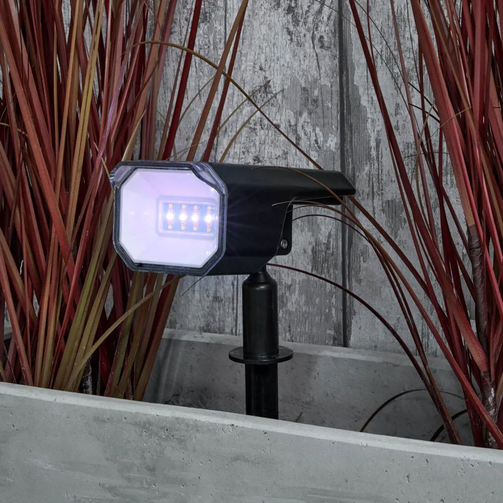 Danic LED Outdoor Solar Ground Spike Light, Black - Image 8