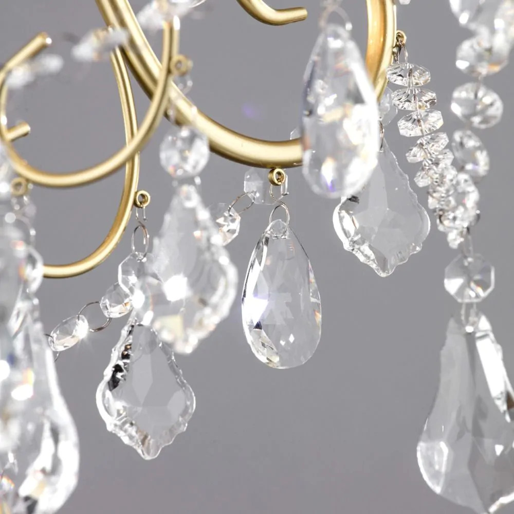 Daphne 5 Light Bathroom Chandelier, Satin Brass - Image 6