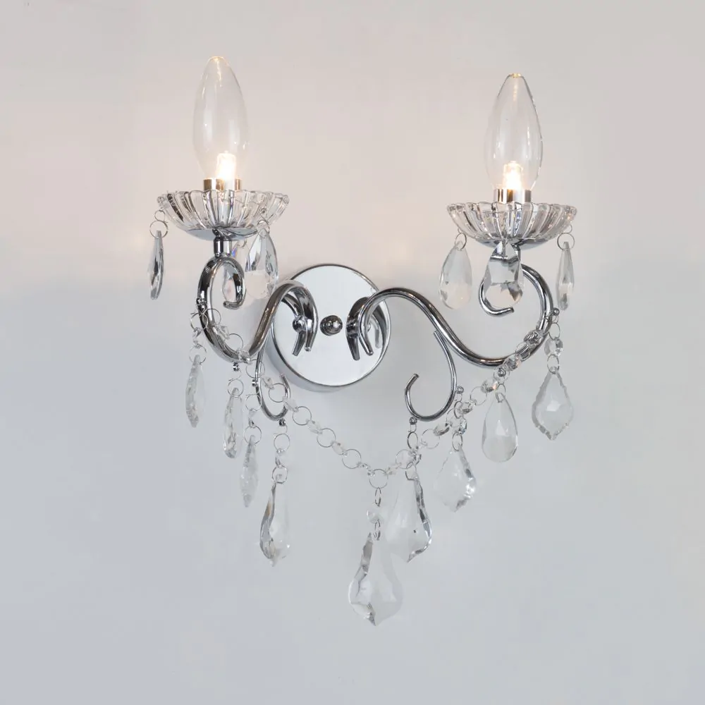 Daphne Bathroom Wall Light, Chrome - Image 3