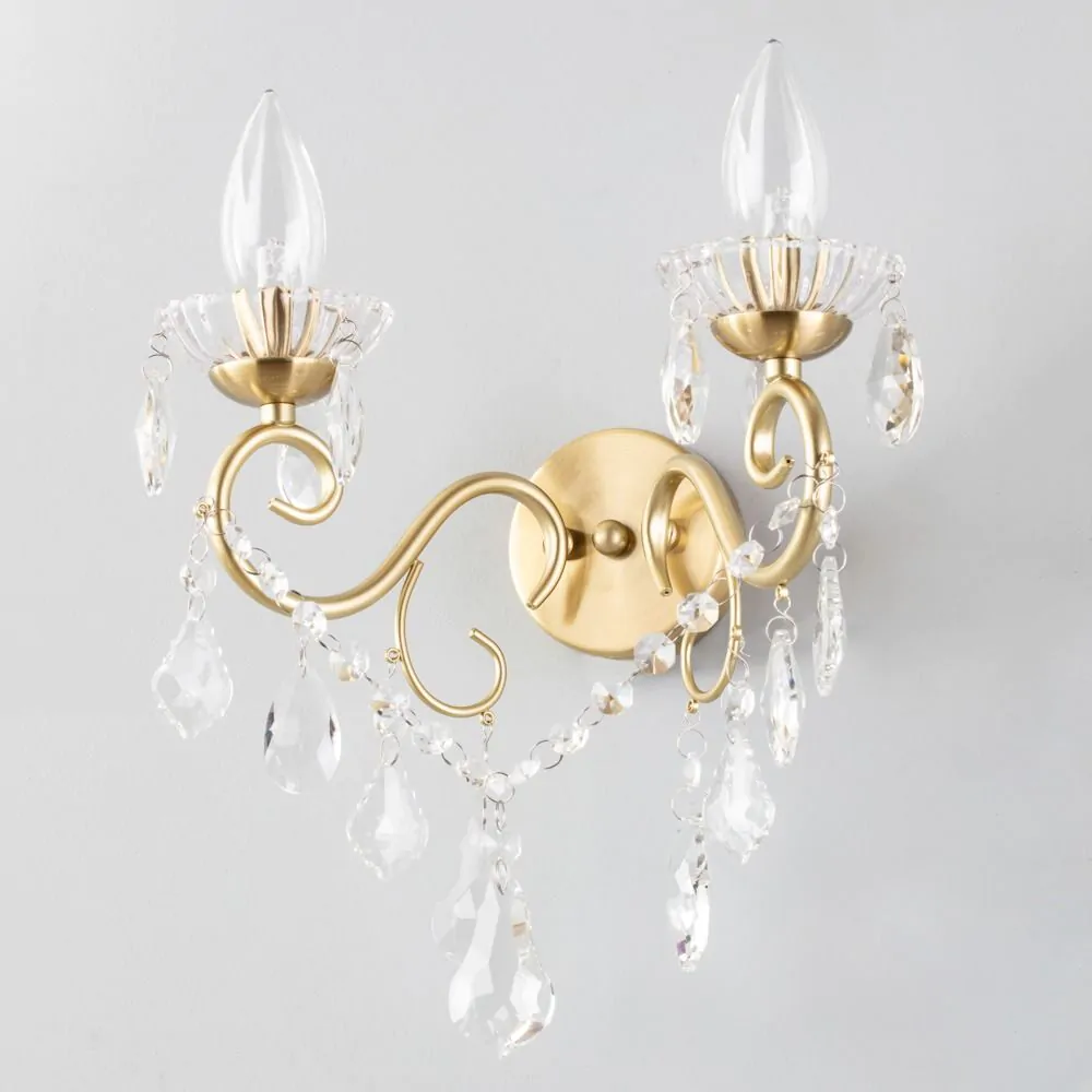 Daphne Bathroom Wall Light, Satin Brass - Image 5