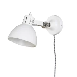 Daria Plug In Wall Light, White