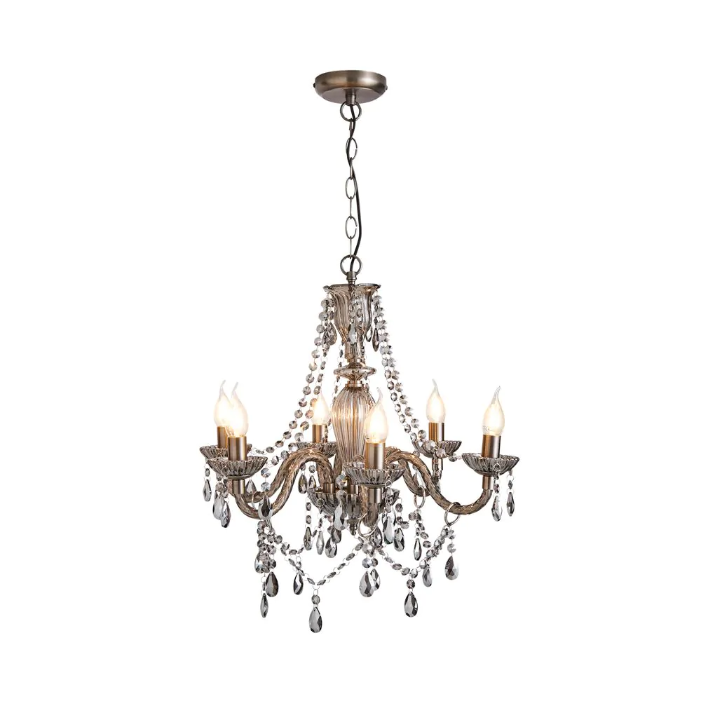 Darlia 6 Light Ceiling Pendant, Pewter - Image 9