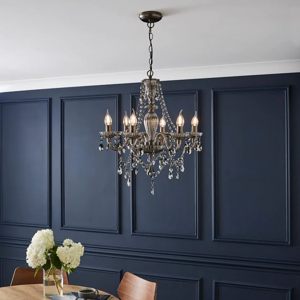 Darlia 6 Light Ceiling Pendant, Pewter - Image 2