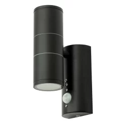Delting Up And Down Outdoor Wall Light With PIR Sensor, Black