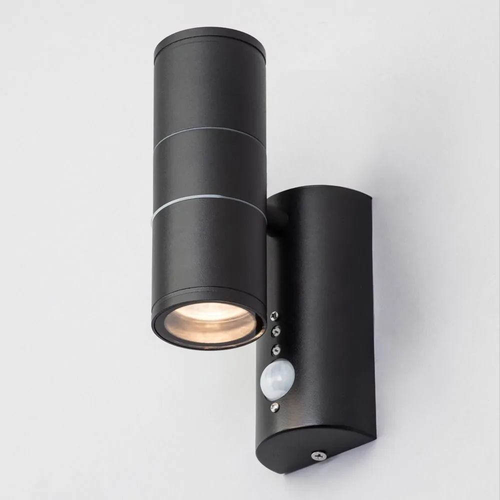 Delting Up And Down Outdoor Wall Light With PIR Sensor, Black - Image 3