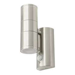 Delting Up And Down Outdoor Wall Light With PIR Sensor, Stainless Steel