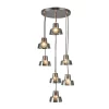 Demi Ceiling Pendant Light With Glass Shades, Copper